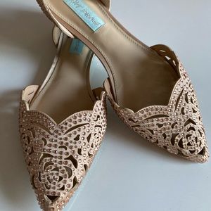 Betsy Johnson Flats With Gems Size 7.5